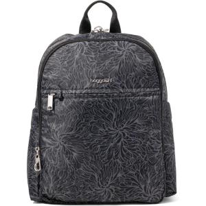 imageSecurtex AntiTheft Getaway Backpack  94quotx13quotx5quot Travel Safe Bag wLocking Zippers SlashResistant RFIDMidnight Blossom Print