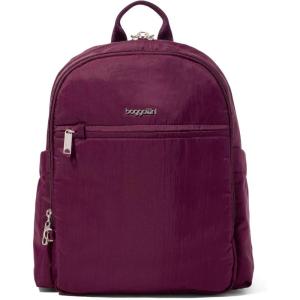 imageSecurtex AntiTheft Getaway Backpack  94quotx13quotx5quot Travel Safe Bag wLocking Zippers SlashResistant RFIDMulberry