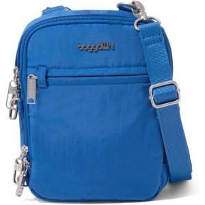 image:imageBaggallini Securtex AntiTheft Mini Everything Crossbody Bag 63quotx825quot RFID Locking Zippers ampamp CutResistant StrapLapis