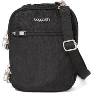 image:imageBaggallini Securtex Antitheft Mini Everything Crossbody Bag 63quotx825quot Rfid Locking Zippers ampamp Cutresistant StrapBlack Cheetah Emboss