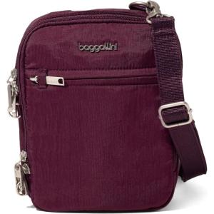 image:imageBaggallini Securtex Antitheft Mini Everything Crossbody Bag 63quotx825quot Rfid Locking Zippers ampamp Cutresistant StrapMulberry