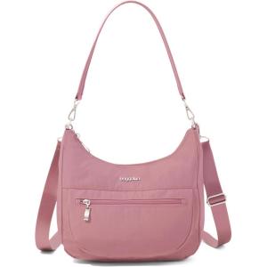image:imageBaggallini Modern Pocket Half Moon Bag 11x105 Shoulder Bag for Women wReplaceable Straps Converts to Crossbody BagDusty Mauve