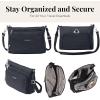 image:imageSecurtex AntiTheft Keepsake Crossbody  98x7x19 Travel Safe Bag wLocking Zippers SlashResistant RFIDBlack