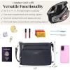 image:imageSecurtex AntiTheft Keepsake Crossbody  98x7x19 Travel Safe Bag wLocking Zippers SlashResistant RFIDFrench Navy