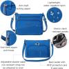image:imageSecurtex AntiTheft Keepsake Crossbody  98x7x19 Travel Safe Bag wLocking Zippers SlashResistant RFIDLapis