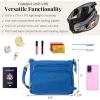 image:imageSecurtex AntiTheft Keepsake Crossbody  98x7x19 Travel Safe Bag wLocking Zippers SlashResistant RFIDLapis