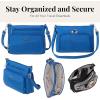 image:imageSecurtex AntiTheft Keepsake Crossbody  98x7x19 Travel Safe Bag wLocking Zippers SlashResistant RFIDLapis