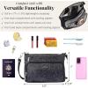 image:imageSecurtex AntiTheft Keepsake Crossbody  98x7x19 Travel Safe Bag wLocking Zippers SlashResistant RFIDMidnight Blossom Print