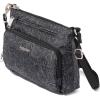 image:imageSecurtex AntiTheft Keepsake Crossbody  98x7x19 Travel Safe Bag wLocking Zippers SlashResistant RFIDMidnight Blossom Print