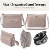 image:imageSecurtex AntiTheft Keepsake Crossbody  98x7x19 Travel Safe Bag wLocking Zippers SlashResistant RFIDMoonrock