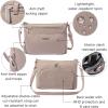 image:imageSecurtex AntiTheft Keepsake Crossbody  98x7x19 Travel Safe Bag wLocking Zippers SlashResistant RFIDMoonrock
