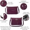 image:imageSecurtex AntiTheft Keepsake Crossbody  98x7x19 Travel Safe Bag wLocking Zippers SlashResistant RFIDMulberry