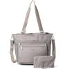 image:imageBaggallini Modern Everyday Shopper Tote  153 x116 Tote Bag for Women  Lightweight Work Travel Carry On BagStone Heritage