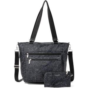 image:imageBaggallini Modern Everyday Shopper Tote  153 x116 Tote Bag for Women  Lightweight Work Travel Carry On BagMidnight Blossom Print
