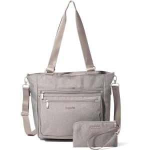 image:imageBaggallini Modern Everyday Shopper Tote  153 x116 Tote Bag for Women  Lightweight Work Travel Carry On BagStone Heritage