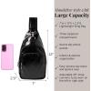 image:imageBaggallini Womens Central Park Sling 12x7 Crossbody Bag WConvertible Adjustable Shoulder StrapBlack Gloss Ripstop