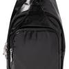 image:imageBaggallini Womens Central Park Sling 12x7 Crossbody Bag WConvertible Adjustable Shoulder StrapBlack Gloss Ripstop