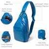image:imageBaggallini Womens Central Park Sling 12x7 Crossbody Bag WConvertible Adjustable Shoulder StrapCerulean Gloss Ripstop