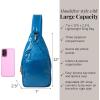 image:imageBaggallini Womens Central Park Sling 12x7 Crossbody Bag WConvertible Adjustable Shoulder StrapCerulean Gloss Ripstop
