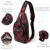 image:imageBaggallini Womens Central Park Sling 12x7 Crossbody Bag WConvertible Adjustable Shoulder StrapCrimson Tartan