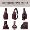 image:imageBaggallini Womens Central Park Sling 12x7 Crossbody Bag WConvertible Adjustable Shoulder StrapCrimson Tartan