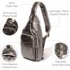 image:imageBaggallini Womens Central Park Sling 12x7 Crossbody Bag WConvertible Adjustable Shoulder StrapGunmetal Puff