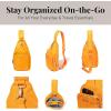 image:imageBaggallini Womens Central Park Sling 12x7 Crossbody Bag WConvertible Adjustable Shoulder StrapMarigold