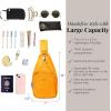 image:imageBaggallini Womens Central Park Sling 12x7 Crossbody Bag WConvertible Adjustable Shoulder StrapMarigold