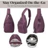 image:imageBaggallini Womens Central Park Sling 12x7 Crossbody Bag WConvertible Adjustable Shoulder StrapPlum Heritage