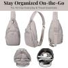 image:imageBaggallini Womens Central Park Sling 12x7 Crossbody Bag WConvertible Adjustable Shoulder StrapStone Heritage