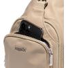 image:imageBaggallini Womens Central Park Sling 12x7 Crossbody Bag WConvertible Adjustable Shoulder StrapTaupe Twill