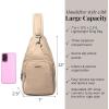 image:imageBaggallini Womens Central Park Sling 12x7 Crossbody Bag WConvertible Adjustable Shoulder StrapTaupe Twill