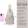 image:imageBaggallini Womens Central Park Sling 12x7 Crossbody Bag WConvertible Adjustable Shoulder StrapVanilla Heritage