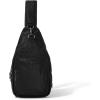 image:imageBaggallini Womens Central Park Sling 12x7 Crossbody Bag WConvertible Adjustable Shoulder StrapBlack