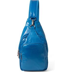 image:imageBaggallini Womens Central Park Sling 12x7 Crossbody Bag WConvertible Adjustable Shoulder StrapCerulean Gloss Ripstop