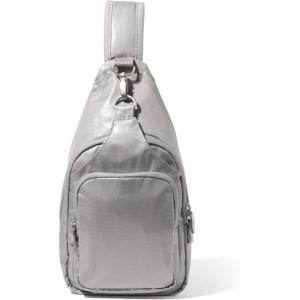 image:imageBaggallini Womens Central Park Sling 12x7 Crossbody Bag WConvertible Adjustable Shoulder StrapSleet Gloss Ripstop