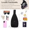 image:imageBaggallini Modern Sling Bag wEMF Blocking Pouch  Lightweight 12x7 Crossbody Sling Backpack wRFID ProtectionBlack