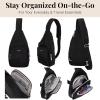 image:imageBaggallini Modern Sling Bag wEMF Blocking Pouch  Lightweight 12x7 Crossbody Sling Backpack wRFID ProtectionBlack