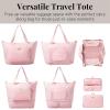 image:imageBaggallini Carryall Expandable Lightweight Travel Tote 22 Packable Folding Compact Nylon Washable Weekender wLuggage SleeveBagg Pink