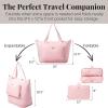 image:imageBaggallini Carryall Expandable Lightweight Travel Tote 22 Packable Folding Compact Nylon Washable Weekender wLuggage SleeveBagg Pink