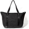 image:imageBaggallini Carryall Expandable Lightweight Travel Tote 22 Packable Folding Compact Nylon Washable Weekender wLuggage SleeveBlack Cheetah Emboss