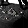 image:imageBaggallini Carryall Expandable Lightweight Travel Tote 22 Packable Folding Compact Nylon Washable Weekender wLuggage SleeveBlack Cheetah Emboss