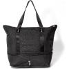 image:imageBaggallini Carryall Expandable Lightweight Travel Tote 22 Packable Folding Compact Nylon Washable Weekender wLuggage SleeveBlack Cheetah Emboss