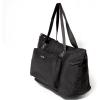 image:imageBaggallini Carryall Expandable Lightweight Travel Tote 22 Packable Folding Compact Nylon Washable Weekender wLuggage SleeveBlack Cheetah Emboss