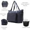 image:imageBaggallini Carryall Expandable Lightweight Travel Tote 22 Packable Folding Compact Nylon Washable Weekender wLuggage SleeveFrench Navy