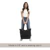 image:imageBaggallini Carryall Expandable Lightweight Travel Tote 22 Packable Folding Compact Nylon Washable Weekender wLuggage SleeveFrench Navy