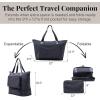 image:imageBaggallini Carryall Expandable Lightweight Travel Tote 22 Packable Folding Compact Nylon Washable Weekender wLuggage SleeveFrench Navy