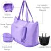 image:imageBaggallini Carryall Expandable Lightweight Travel Tote 22 Packable Folding Compact Nylon Washable Weekender wLuggage SleeveLavender Surf