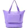 image:imageBaggallini Carryall Expandable Lightweight Travel Tote 22 Packable Folding Compact Nylon Washable Weekender wLuggage SleeveLavender Surf