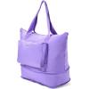 image:imageBaggallini Carryall Expandable Lightweight Travel Tote 22 Packable Folding Compact Nylon Washable Weekender wLuggage SleeveLavender Surf